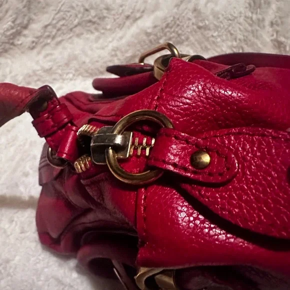 Chloe Paraty Red Leather Handbag - Picture 5 of 16